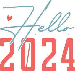 Wall Mural - hello 2024