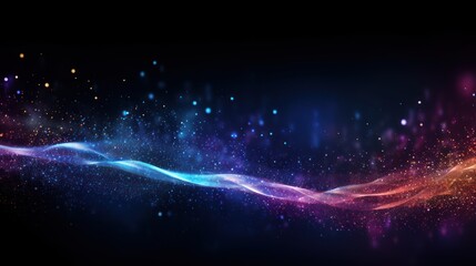 Modern IT Technology Show Evolving Particle Abstract Background