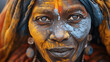 © VicPhoto - Mujer africana con la cara pintada de colores
