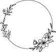 © Ymz_Design - Hand drawn botanical circle frame