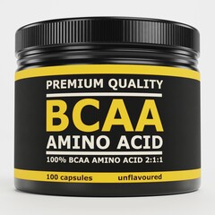 Poster - Realistic 3D Render of BCAA Box