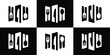 Door Restaurant, Set of Kitchen Logo Design Template. Spoon Fork Knife with Minimalist Style. Icon Symbol Vector Illustration.