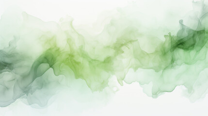 Wall Mural - fresh green watercolor surface with splatters on white background, illustration