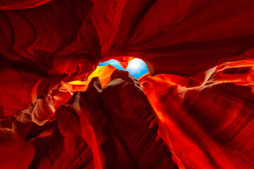 antelope canyon in arizona - background travel concept	