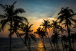 Sunset at Coconut tree hill in Sri Lanka