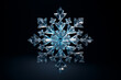 Blue snowflake made of diamonds