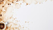Illustration of coffee stains on white