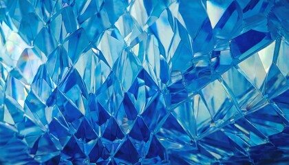 Wall Mural - abstract blue background of crystal refractions