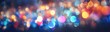 Christmas bokeh lights. Multicolored particles. defocused light dots. Xmas background.