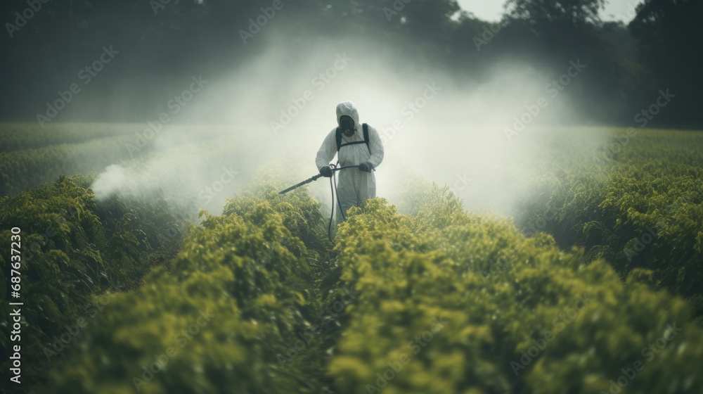 indian farmer spraying pesticide with pump at agriculture field. Stock ...