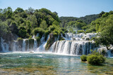 Fototapeta Łazienka - View of the waterfalls of Skradinski Buk, Sibenik, Croatia.