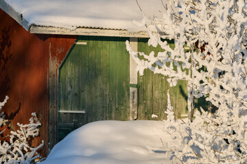 Wall Mural - Winter of rural Toten, Norway, in December.