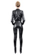 © aigarsr - Woman in black leather pants back view isolated on white background