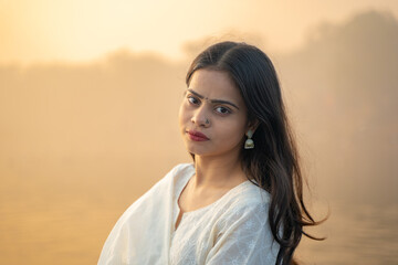 Wall Mural - Portrait of a beautiful Indian girl