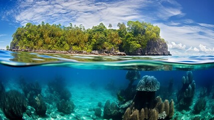 Wall Mural - tropical island in the sea