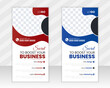 Modern business corporate dl Flyer Rack Card design template with roll up banner design