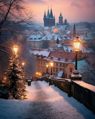 Wall Mural - view of the town