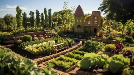 a nice looking vegetable garden