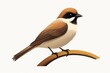 Sparrow icon on white background
