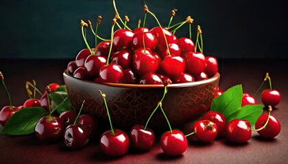 Wall Mural - Cherries product shoot