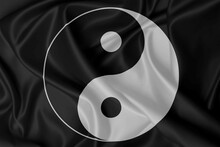 Yin Yang Sign Symbol On Black Background