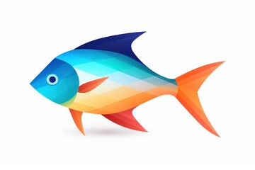 Tetra fish icon on white background