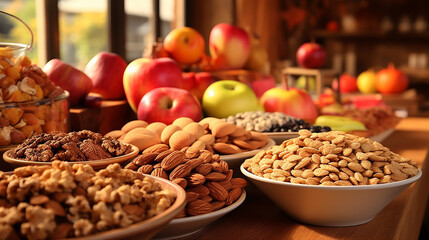 Wall Mural - dried fruit and nuts