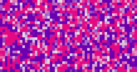 Wall Mural - animated multicolored pixel background. 4k resolution abstract pixel motion design transition. pixel