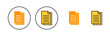 © Lunaraa - Document icon set for web and mobile app. Paper sign and symbol. File Icon