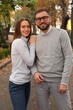 © New Africa - Happy couple wearing stylish clothes in autumn park