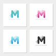 Soap Bubble On Letter M Logo Design editable