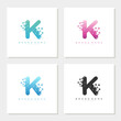 Soap Bubble On Letter K Logo Design editable