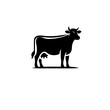 Cow Logo Monochrome Design Style