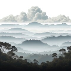 Wall Mural - Rainforest wallpaper. Created by ai generated
