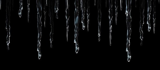 Canvas Print - Black background with icicles.