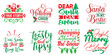 © David - Holiday Celebration and Winter Calligraphy Set Christmas Vector Illustration for Poster, Motion Graphics, Logo