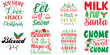 © David - Merry Christmas and Happy Holiday Quotes Set Christmas Vector Illustration for Flyer, Bookmark, Banner
