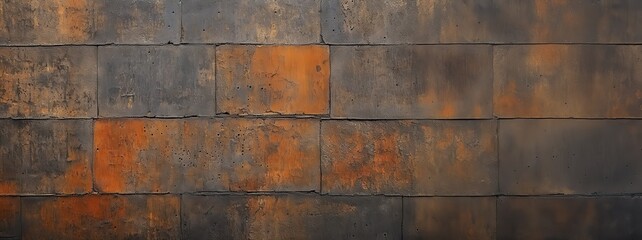 Wall Mural - Old rusty metal wall texture background. Abstract grunge background for design