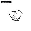 © Maftuh - Business handshake / contract agreement line art vector icon for apps and websites. vector eps 10