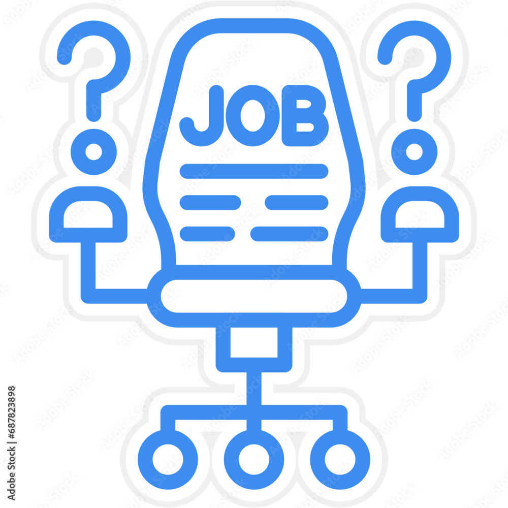 Vector Design Job Vacancy Icon Style