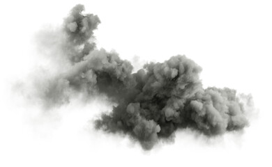 Aufkleber - Pollution clouds flowing shapes isolated transparent backgrounds 3d rendering png