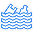© designing ocean - Ocean Waste Icon Style