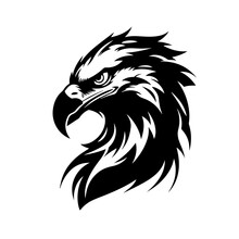 Golden Eagle Logo Monochrome Design Style