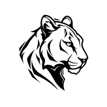 Mountain Lion Logo Monochrome Design Style