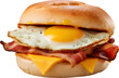 Breakfast sandwich with bacon cheese and egg transparent background PNG clipart