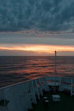 Sailing Into The Sunset - View From A Sailing Boat Bow