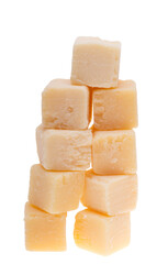 Wall Mural - large cubes of cheese isolated