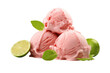 Exotic Freeze: Savor the Unique Flavor of Guava in Every Scoop isolated on transparent background