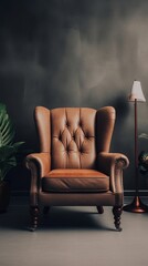 Wall Mural - armchair with natural background for instagram story