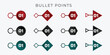 awesome bullet points indicators list vector